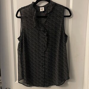 CAbi Monochrome Sleeveless Blouse (Sing Along Top)